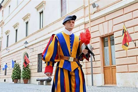 Vatican City Barracks Of The Swiss Guards Dressing In The Armory