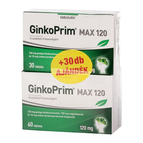 GinkoPrim Max 120 mg tabletta 60x 30x Regina Gyógyszertár