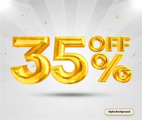 Premium Psd Number 35 Gold 3d Rendering