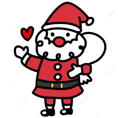 Cartoon Cute Hand Drawn Santa Claus Giving Gifts Santa Painted By Hand