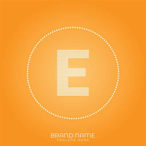 E Letter Initial Logo Template With Line Art Design 10802808 Vector Art