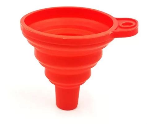 Funil Retr Til Dobr Vel Flex Vel Vermelho Silicone Cozinha Mercadolivre