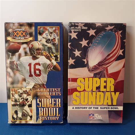 Vintage Nfl Films Super Bowl History Vhs Lot Of Greatest Moments