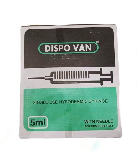 Dispo Van Ml Single Use Hypodermic Syringe With Needle Amazon In