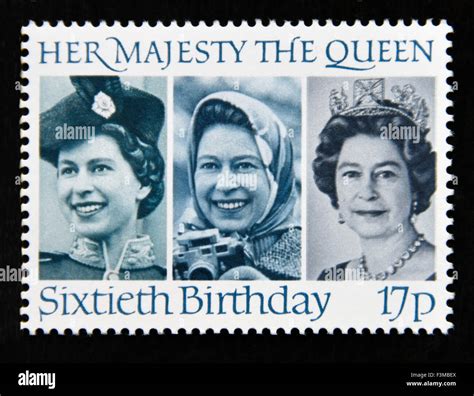 Postage Stamp Great Britain Queen Elizabeth Ii 1986 60th Birthday