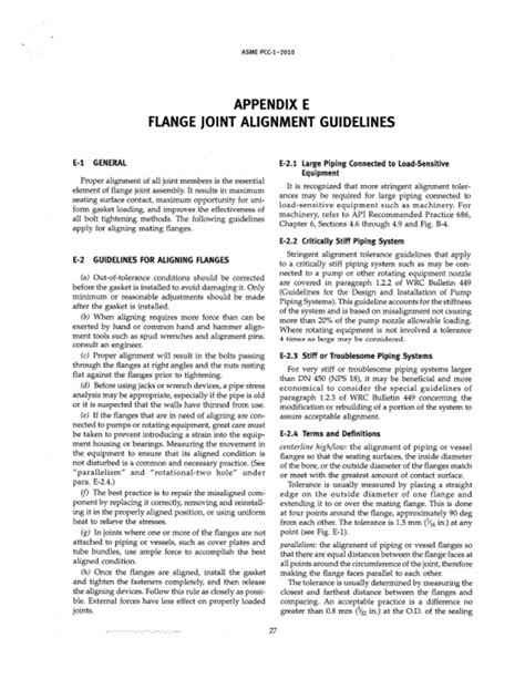 Flange Joint Alignment Guideline | PDF