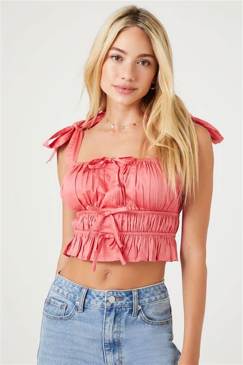 Tie Strap Bow Crop Top