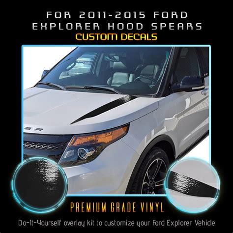 For Ford Explorer Hood Cowl Spear Stripes Graphic Decal