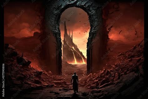 Dante S Inferno Entry Gate Concept Illustration Ilustraci N De Stock