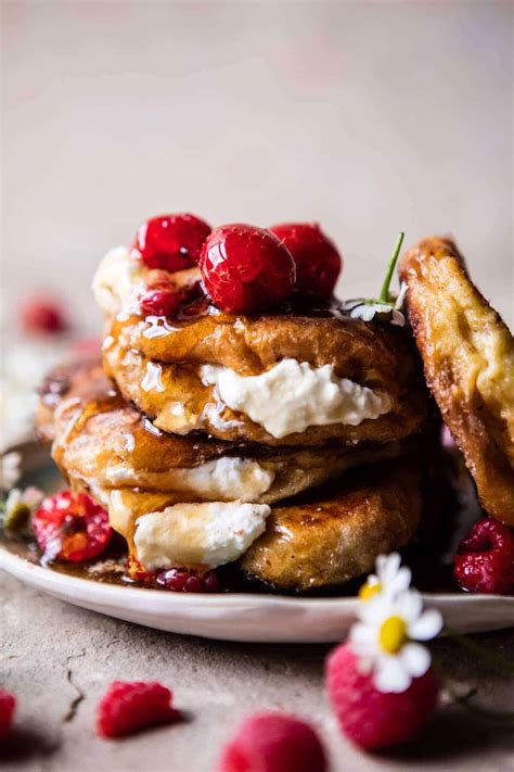 Raspberry Ricotta Croissant French Toast Half Baked Harvest