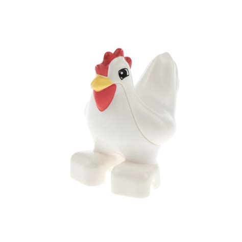 X Lego Duplo Tier Huhn Henne Wei Rot Pb