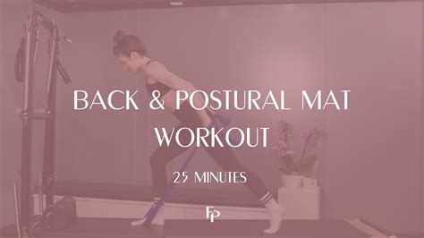 Back And Postural Mat Workout 25 Min Mat Pilates Forma Pilates