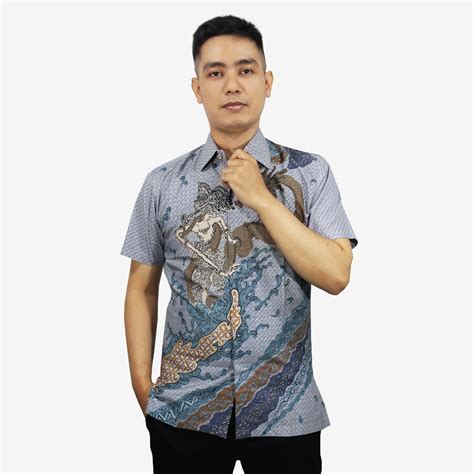 Jual Batik Semar Kemeja Lengan Pendek Pi Dgt Bima Suci Shopee Indonesia