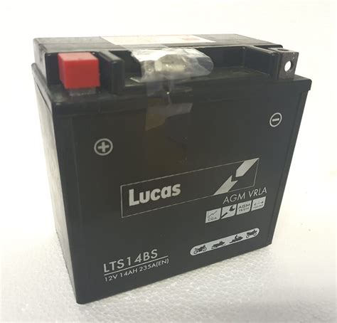 Lucas Lts Bs Ytx Bs V Ah Agm Battery Motorcycle Motorbike Quad