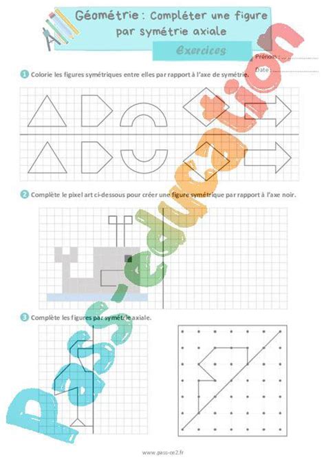 Compl Ter Une Figure Par Sym Trie Axiale Exercices De G Om Trie Pour