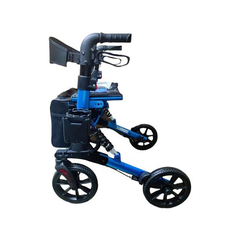 Height Adjustable Foldable 4 Wheels Security Mobility Aid Upright ...