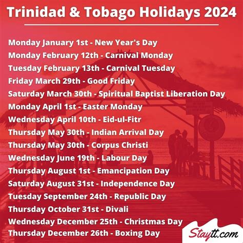 Public Holidays In Trinidad 2024 Drucie Noella