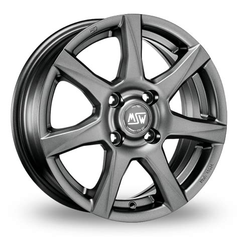 MSW (by OZ) 77 Grey 14" Alloy Wheels - Wheelbase