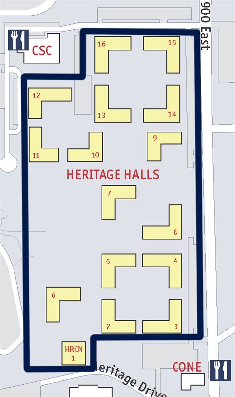 Heritage Halls Map