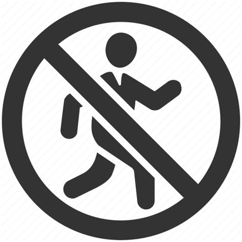 Black And White No Running Sign