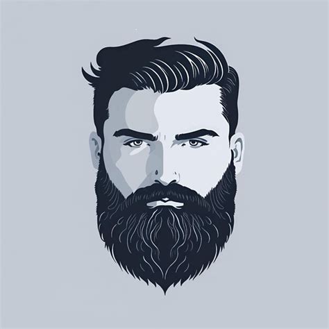 Premium Vector Illustration Of Beard Man Logo Design Vector