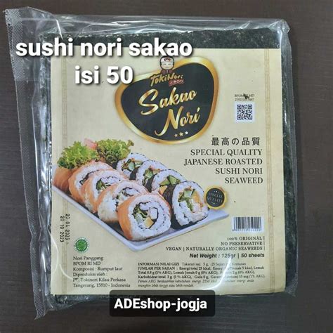 Jual Sushi Nori Roasted Seaweed Tokinori Sakao Rumput Laut Yaki