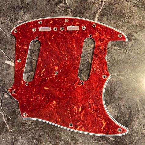 Wide Bevel Celluloid Tortoise 4 Ply Pickguard For Reverb UK