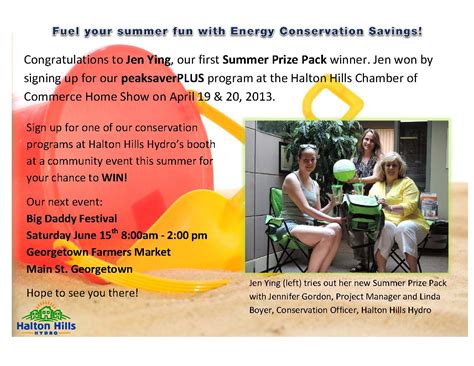 Fuel You Summer Fun With Energy Conservation Savings Winner Halton