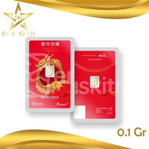 Jual Star Gold LM Emas Kita Series Imlek Gong Xi Fa Cai 0 1Gr Dan 0