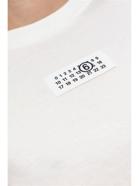 Mm Maison Margiela Numbers Motif Cotton T Shirt White Farfetch