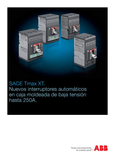 Catalogo Tmax Xt Electronica Sace Tmax Xt Nuevos Interruptores