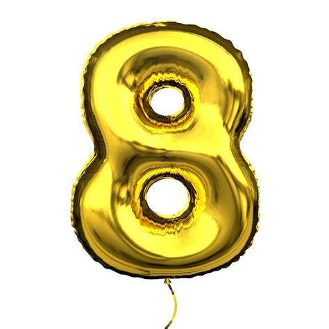 Premium Photo Metallic Golden Letter Balloon Numeral Digit Number