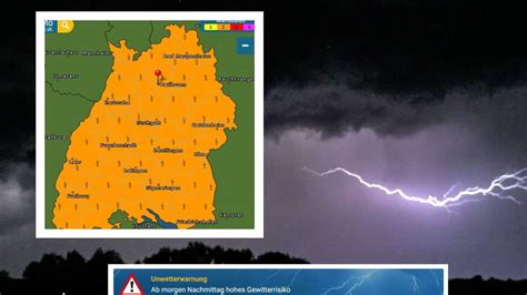 Unwetterwarnung für Heilbronn Hohes Gewitterrisiko Experte warnt vor