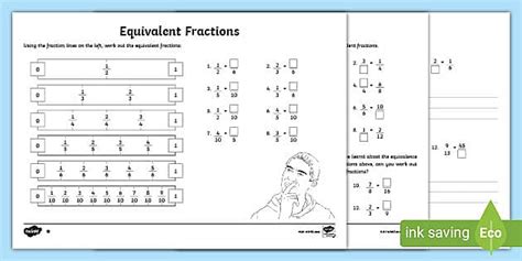 Equivalent Fractions Using Multiplication Worksheet Compl