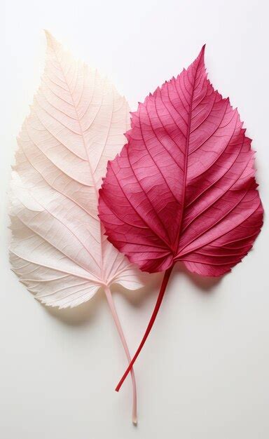 Free AI Image | View of pink dry fall leaves