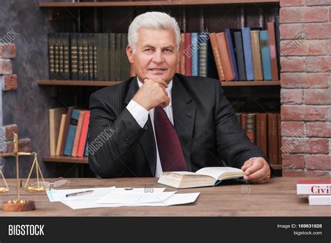 Portrait Mature Lawyer Image And Photo Free Trial Bigstock