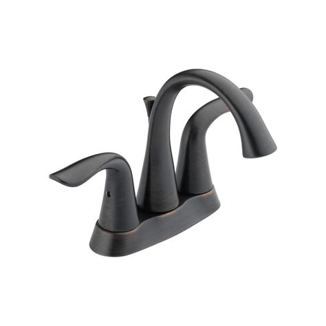 Delta Addison Single Hole 1 Handle High Arc Bathroom Faucet In Bronze With Lever Handle The