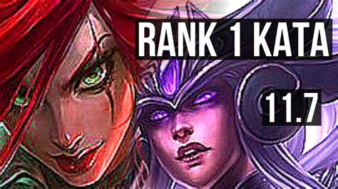 KATARINA Vs SYNDRA MID DEFEAT Rank 1 Kata 600 Games Legendary