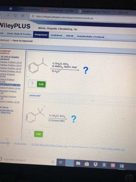 Solved Lus Klein Organic Chemistry E Y Practice Chegg