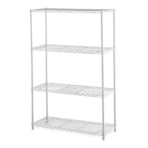 Hyper Tough 14"W x 36"D x 54"H 4-Shelf Wire Shelving Unit, White | Bigbigmart.com