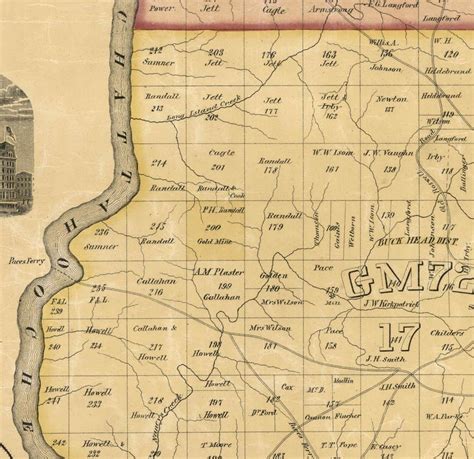 Fulton County Old 1893 Map Georgia Wall Map With Homeowner Etsy