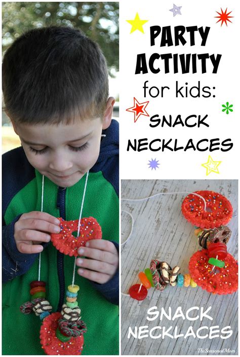 Party Activity for Kids: Snack Necklaces - The Seasoned Mom