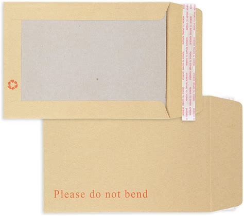 Postmaster Please Do Not Bend Envelopes A5 Hardback Peel Seal X 10