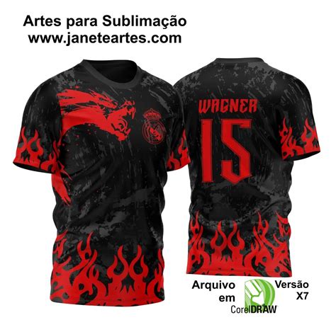 Arte Vetor Camisa Para Interclasse Real Madrid Pincel Drag O