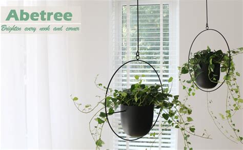 ABETREE 2 Pcs Hanging Planters For Indoor And Outdoor Plants With Hooks