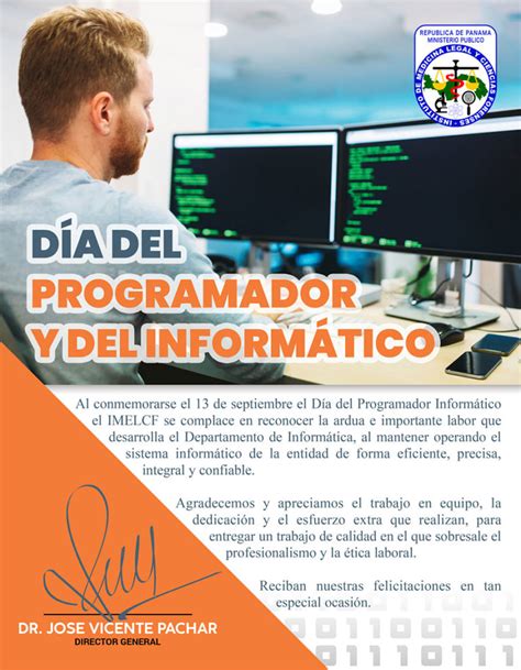 D A Del Programador Y Del Inform Tico Instituto De Medicina Legal Y