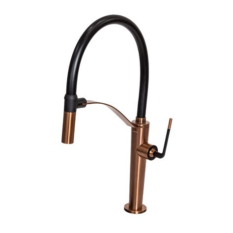 Newform O Rama Pvd Brushed Copper Bronze And Matt Black Sink Mixer Stiles