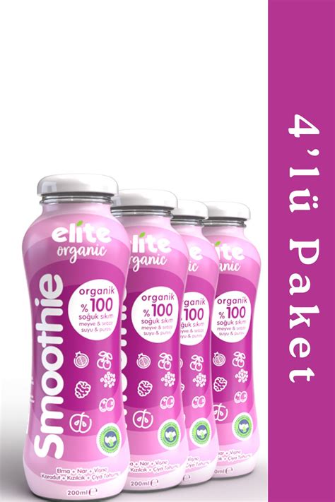 Elite Naturel Organik Chia Tohumlu Smoothie 4lü Paket Fiyatı Yorumları