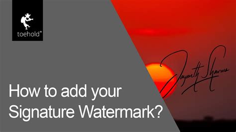 How To Add Your Signature Watermark On Your Photos YouTube