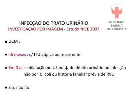 PPT INFECÇÃO DO TRATO URINÁRIO NA INFÂNCIA INTERPRETANDO NOVOS